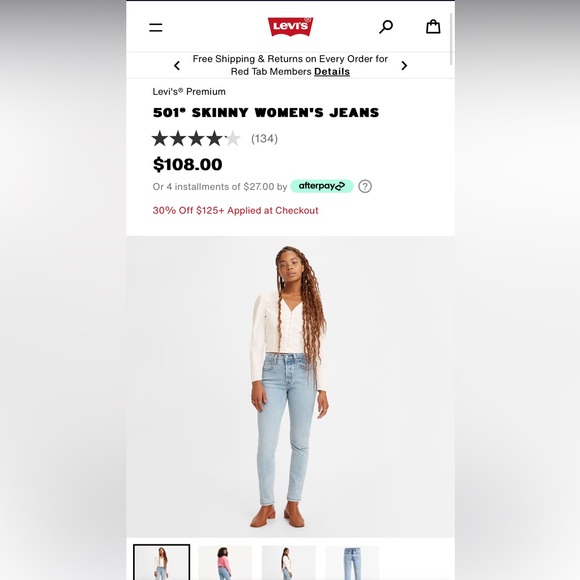 Levi 501 Women’s Skinny Jeans - Picture 12 of 12